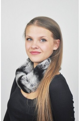 Rex-Chinchilla fur headband - Fur Collar